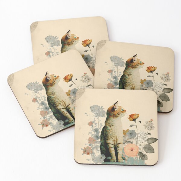 Item preview, Cat and flower collage 08 designed and sold by EmilyDayDreams.
