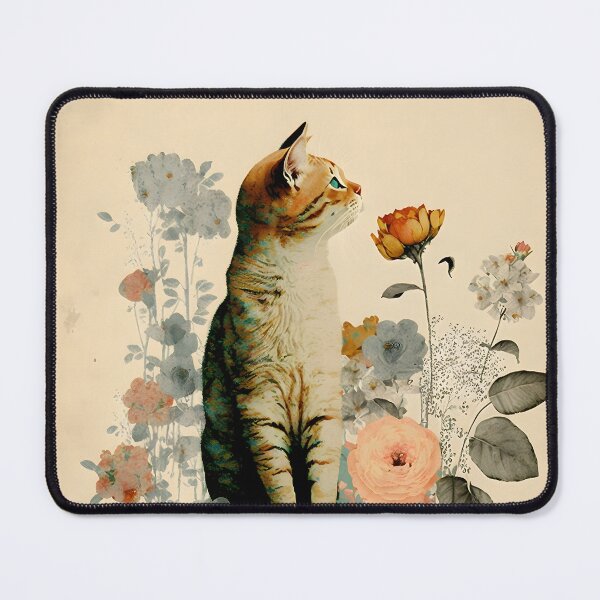 Item preview, Cat and flower collage 08 designed and sold by EmilyDayDreams.