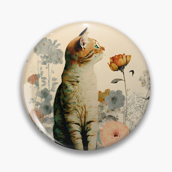 Item preview, Cat and flower collage 08 designed and sold by EmilyDayDreams.