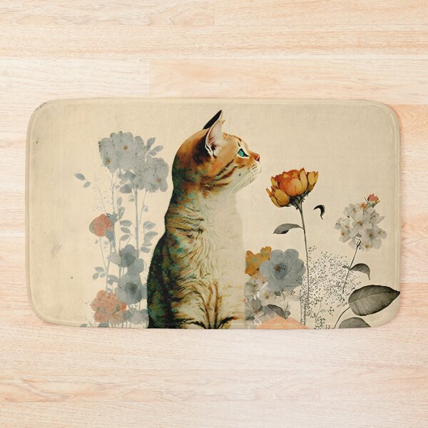 Item preview, Cat and flower collage 08 designed and sold by EmilyDayDreams.