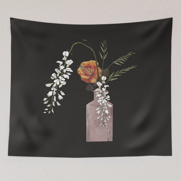 Item preview, Beautiful Whimsy Botanical Flowers & Vase designed and sold by Drnksuzys.