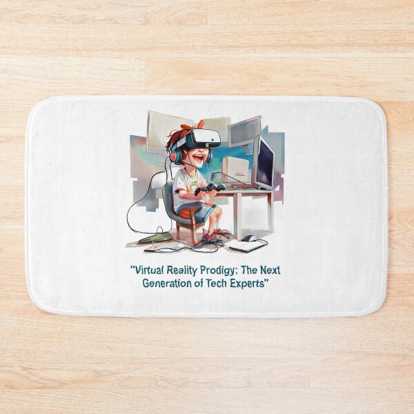 Item preview, "VR Visionary: T-Shirt for the Little Futurist" Cute virtual reality cartoons for gifts designed and sold by The Commitment.