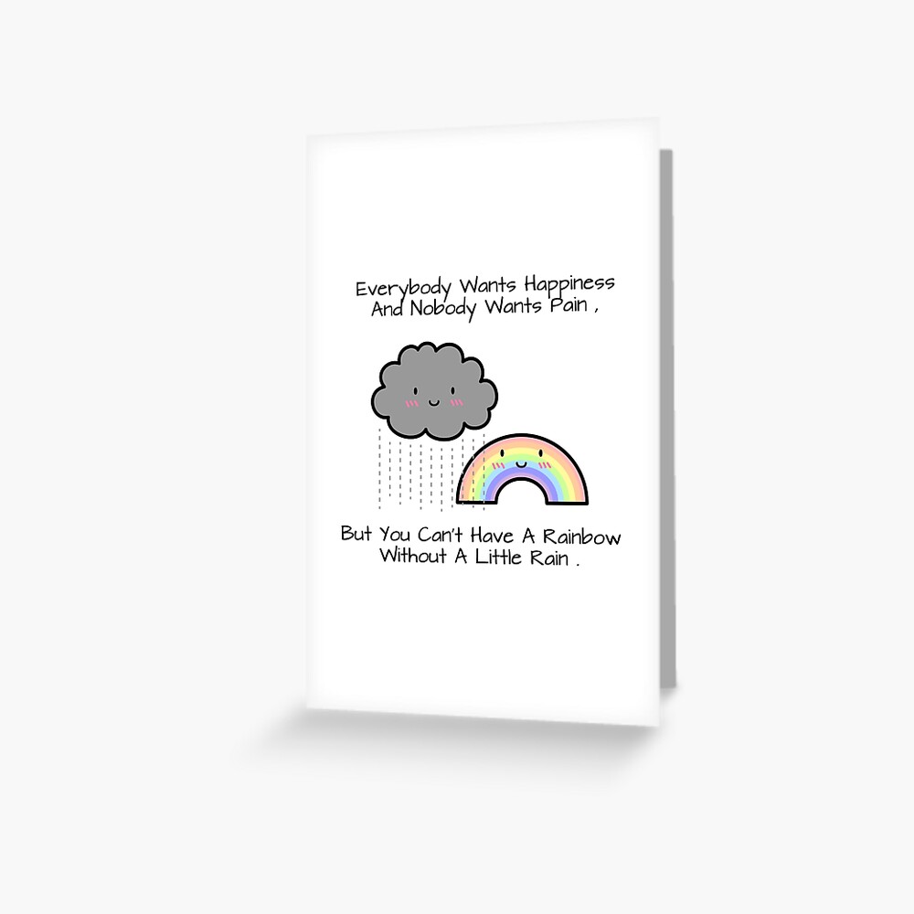 Impression Artistique Avoir Un Arc En Ciel Apres La Pluie Citation De Bonheur Par Rustydoodle Redbubble