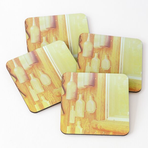 Item preview, Yellow Bottles Hanging on a Wall designed and sold by Nalinne Jones.