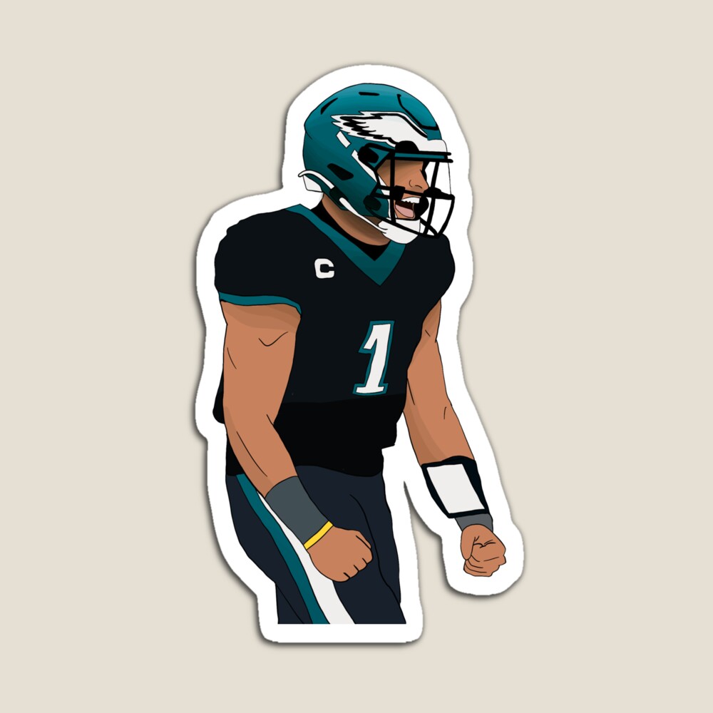 Jalen Hurts Philadelphia Eagles Football Glossy Sticker Vinyl 