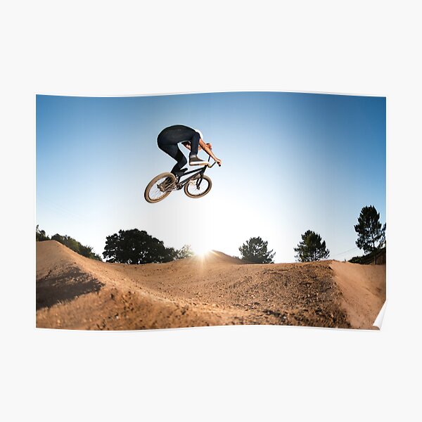 BMX Bike Stunt Plateau de table Poster