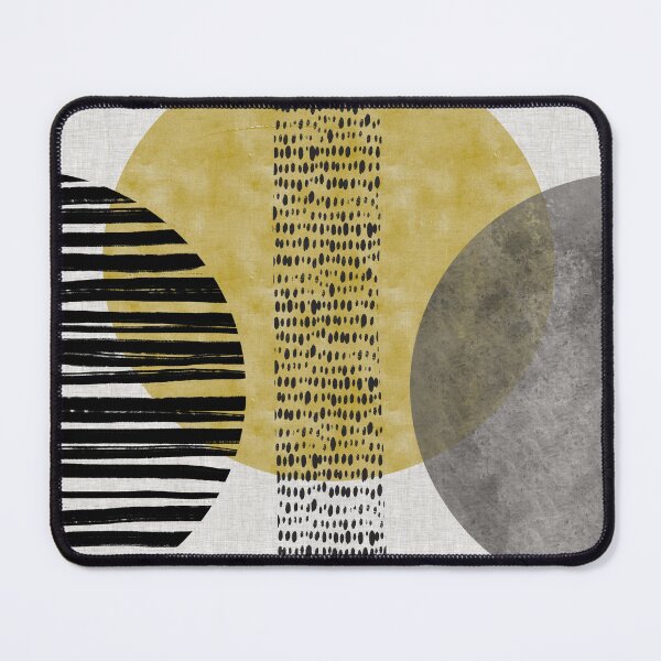 Item preview,  Modern Circles- Gold /Black/Gray on light gray designed and sold by JAFStudio.