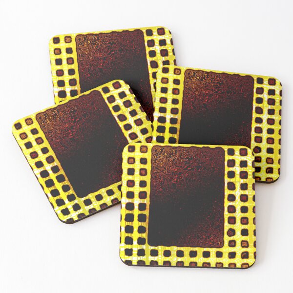 Item preview, Yellow Red Leather Polka Squares Illusion Design designed and sold by PPPimp.