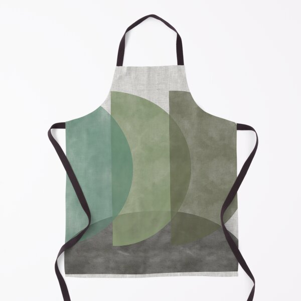 Item preview, Modern Half Circles-Teal, Greens and Gray on light gray designed and sold by JAFStudio.