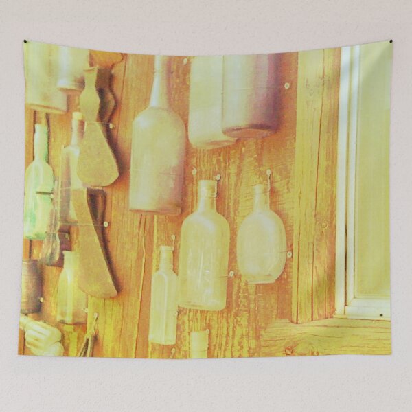 Item preview, Yellow Bottles Hanging on a Wall designed and sold by Nalinne Jones.