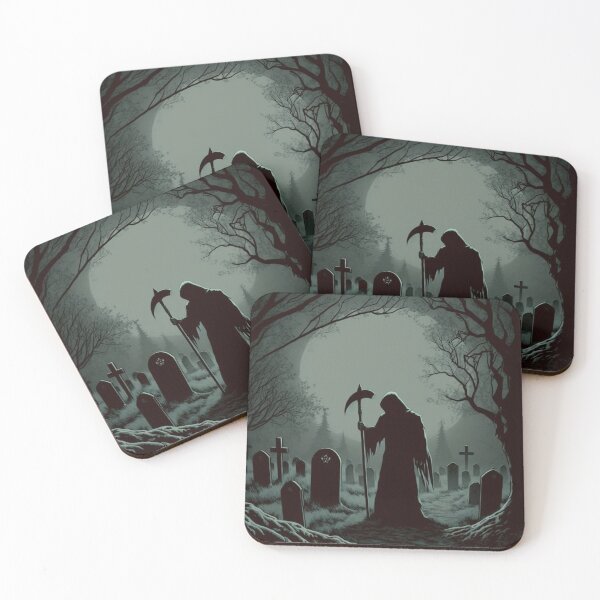 Item preview, The Reaper in the Graveyard - Horror Art designed and sold by Rick Ricardo.