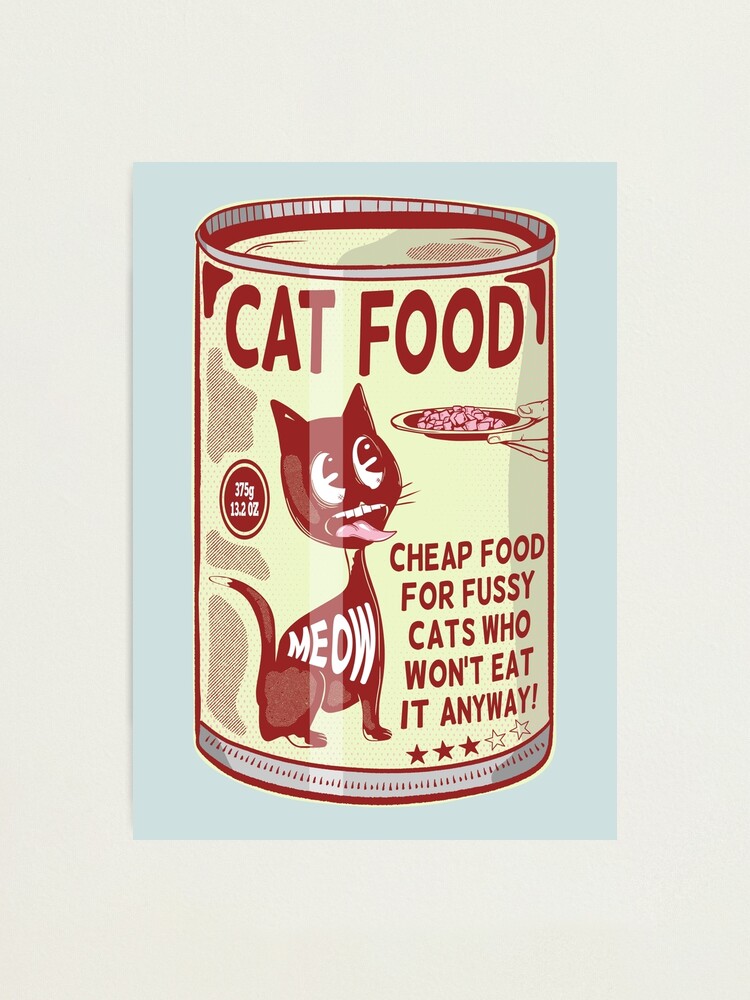 can of cat food Photographic Print