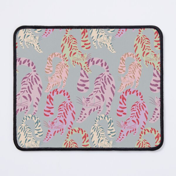 Item preview, Colorful Retro Tigers Pattern In Muted Colors Muted Teal designed and sold by scorpiolane.