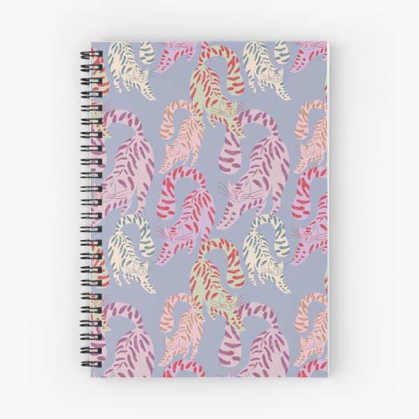 Item preview, Colorful Retro Tigers Pattern In Muted Colors Pigeon Blue designed and sold by scorpiolane.