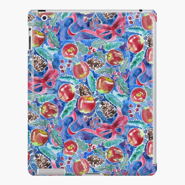 Watercolor Christmas Winter Apples Berries Fir Leaves Pinecones iPad Snap Case