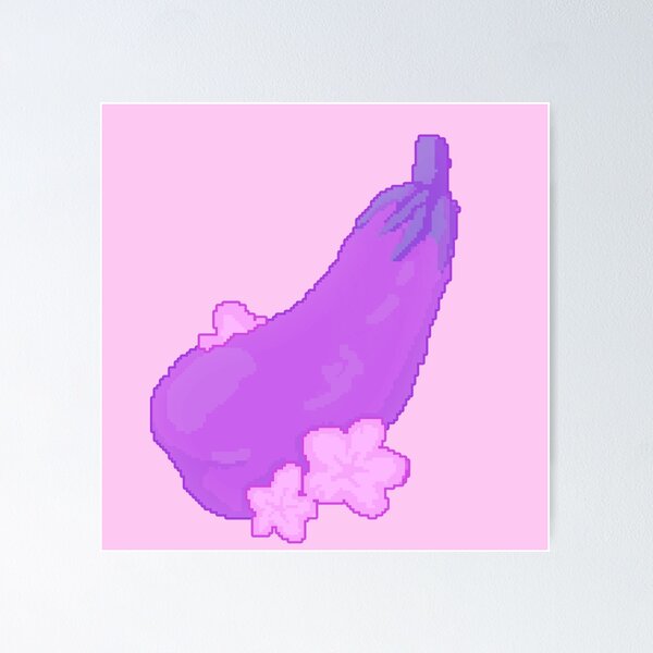 Item preview, Eggplant Kawaii designed and sold by Paintingpixel.