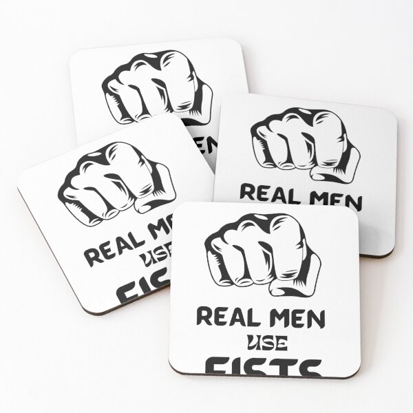 Item preview, Real Men Use Fists Sticker designed and sold by Zafer3.