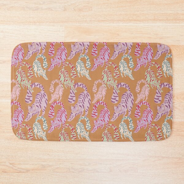 Item preview, Colorful Retro Tigers Pattern In Muted Colors Orange designed and sold by scorpiolane.