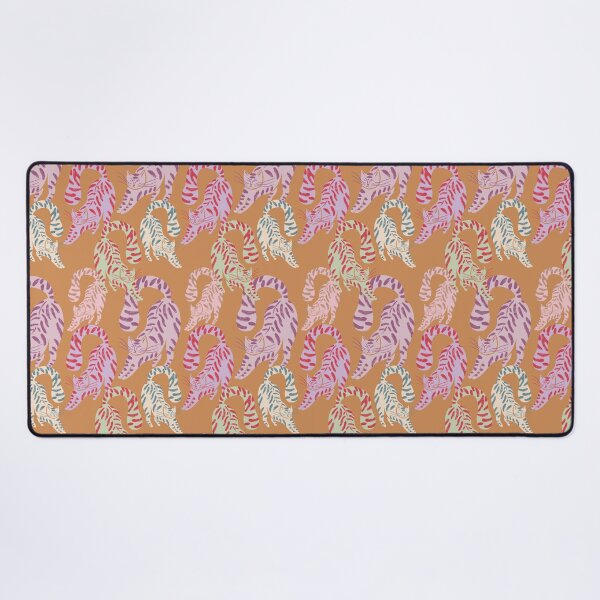 Item preview, Colorful Retro Tigers Pattern In Muted Colors Orange designed and sold by scorpiolane.