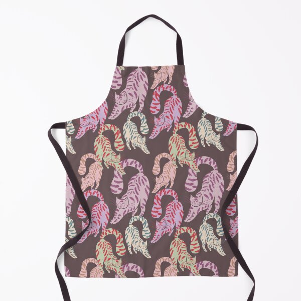 Item preview, Colorful Retro Tigers Pattern In Muted Colors Walnut Brown designed and sold by scorpiolane.