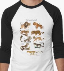 Große Katzen der Welt Baseballshirt mit 3/4-Arm