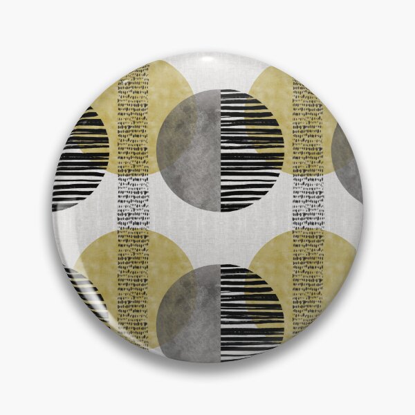 Item preview, Modern Circles - Gold/Black/Gray on light gray - smaller scale designed and sold by JAFStudio.
