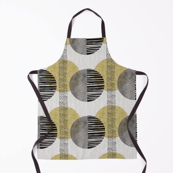 Item preview, Modern Circles - Gold/Black/Gray on light gray - smaller scale designed and sold by JAFStudio.