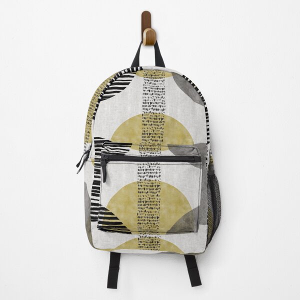 Item preview, Modern Circles - Gold/Black/Gray on light gray - smaller scale designed and sold by JAFStudio.