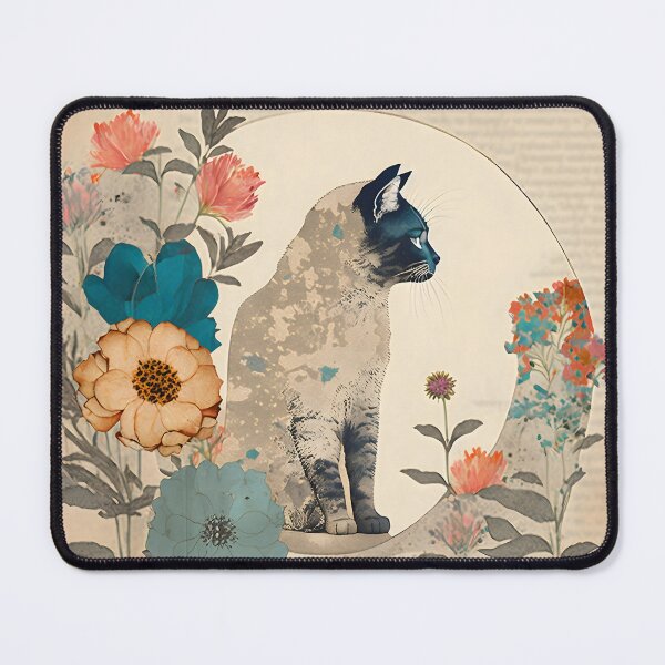 Item preview, Cat and flower collage 09 designed and sold by EmilyDayDreams.
