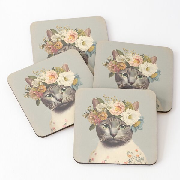 Item preview, Cat and flower collage 10 designed and sold by EmilyDayDreams.