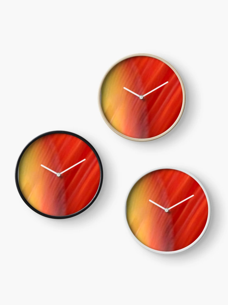 Thumbnail 3 of 4, Clock, "Crimson Rays" designed and sold by Robert Regenold's Art Shop.