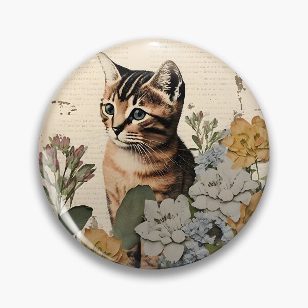 Item preview, Cat and flower collage 12 designed and sold by EmilyDayDreams.