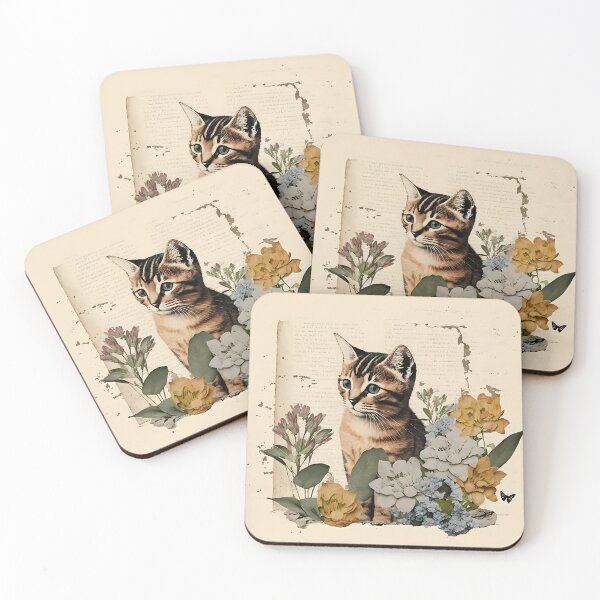 Item preview, Cat and flower collage 12 designed and sold by EmilyDayDreams.