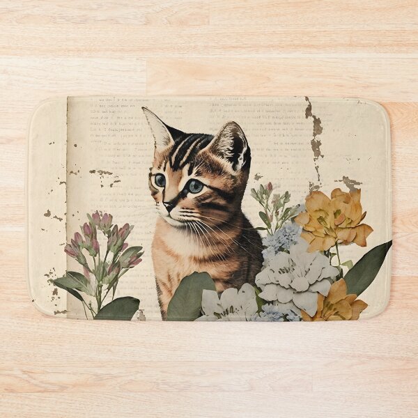 Item preview, Cat and flower collage 12 designed and sold by EmilyDayDreams.
