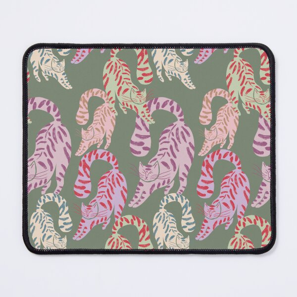 Item preview, Colorful Retro Tigers Pattern In Muted Colors Green designed and sold by scorpiolane.