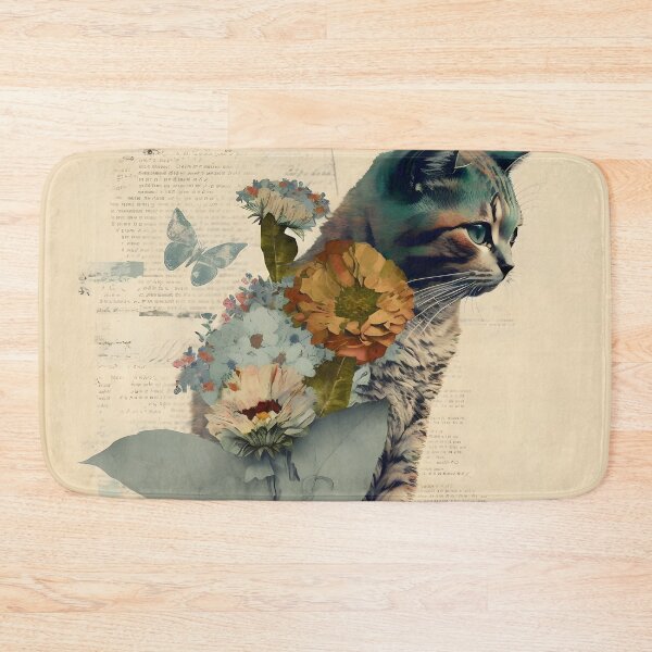 Item preview, Cat and flower collage 13 designed and sold by EmilyDayDreams.