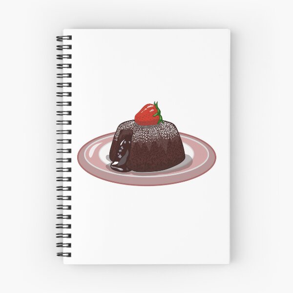 Item preview, Ilustración de dibujos animados de pastel de lava de chocolate designed and sold by Misscartoon.