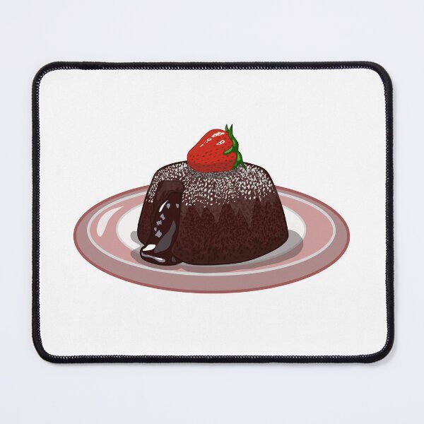 Item preview, Chocolate lava cake cartoon illustration designed and sold by Misscartoon.