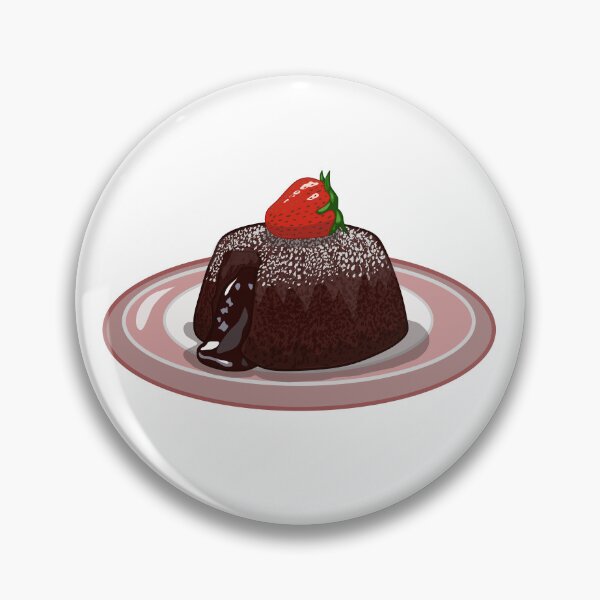 Item preview, Chocolate lava cake cartoon illustration designed and sold by Misscartoon.
