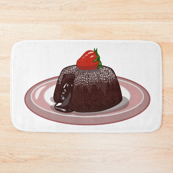 Item preview, Chocolate lava cake cartoon illustration designed and sold by Misscartoon.