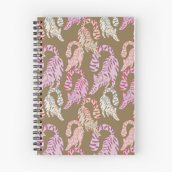 Item preview, Colorful Retro Tigers Pattern In Muted Colors Olive Brown designed and sold by scorpiolane.
