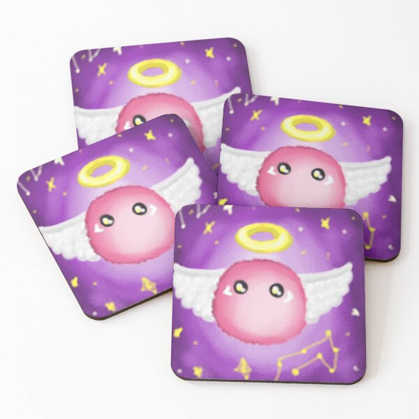 Item preview, pink cute fluffy angel design print designed and sold by FUJIUJIART.