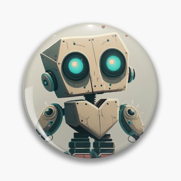 Item preview, Animated Cute Robot with Hearts designed and sold by LinearDimension.