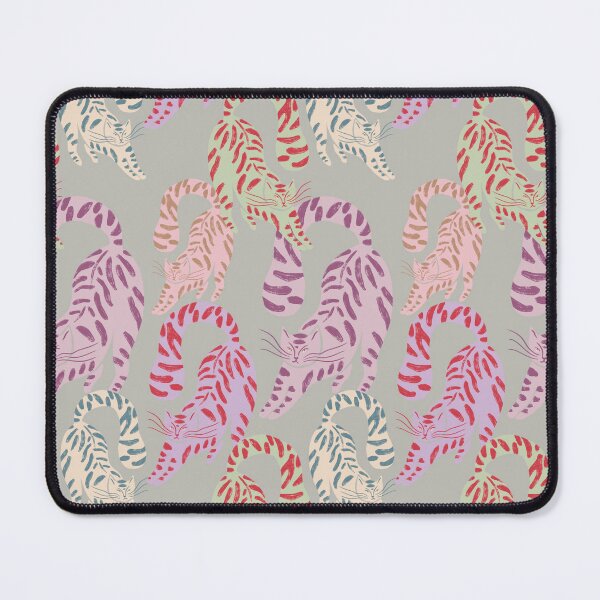Item preview, Colorful Retro Tigers Pattern In Muted Colors Pale Green designed and sold by scorpiolane.
