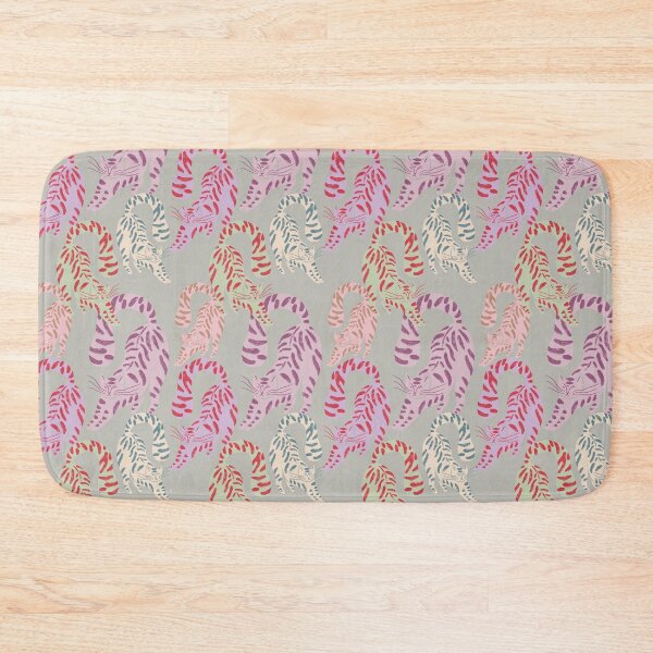 Item preview, Colorful Retro Tigers Pattern In Muted Colors Pale Green designed and sold by scorpiolane.