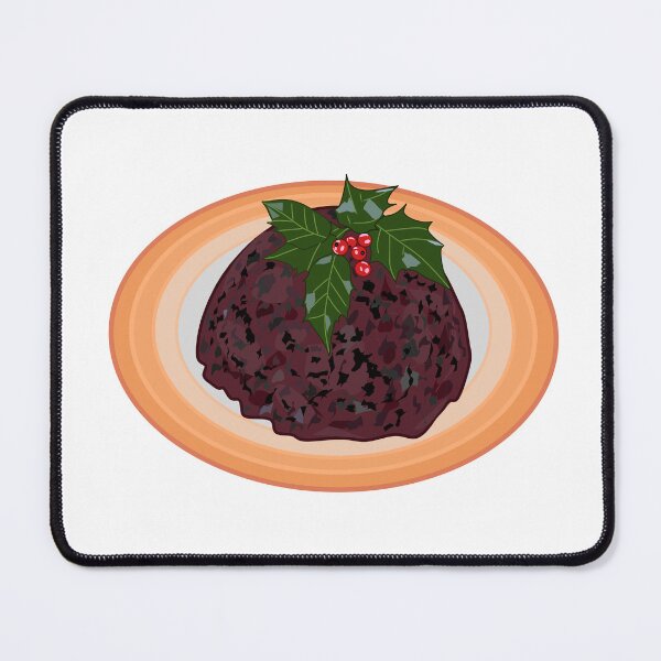 Item preview, Christmas pudding cartoon illustration designed and sold by Misscartoon.