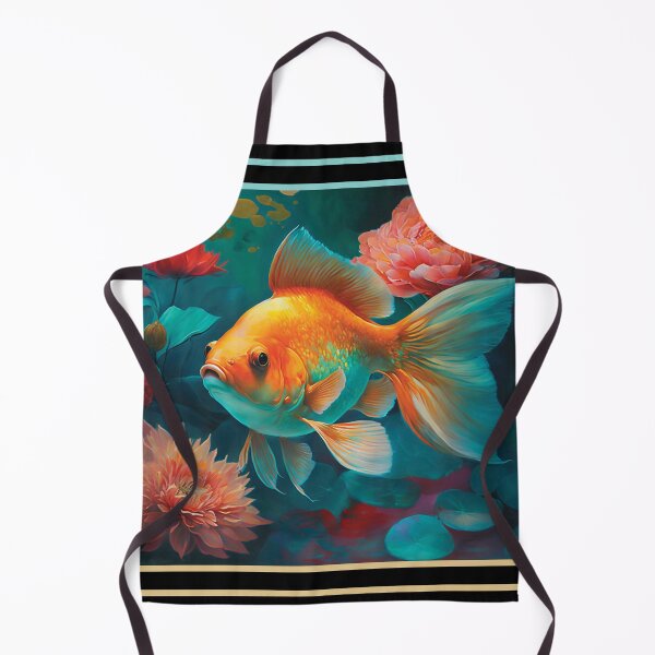 Item preview, Gullible Goldfish Vibrant Tropical Flower Digital Oil Painting Portrait designed and sold by arthouseflunky.
