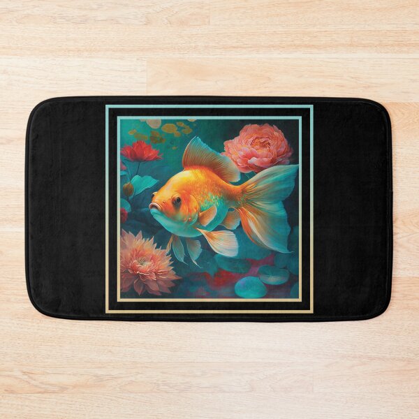 Item preview, Gullible Goldfish Vibrant Tropical Flower Digital Oil Painting Portrait designed and sold by arthouseflunky.