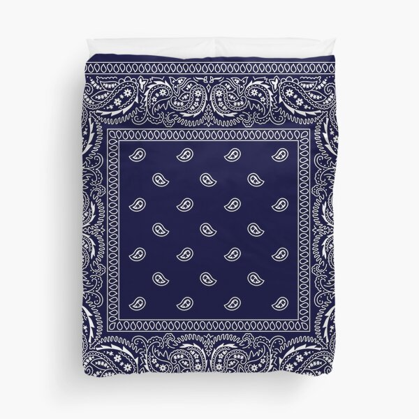 Bandana in Navy Duvet Cover