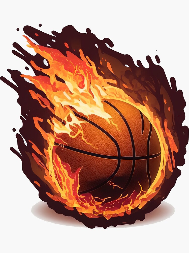 Miami Heat Blazing Basketball Through Hoop - Classic Logo Type Die